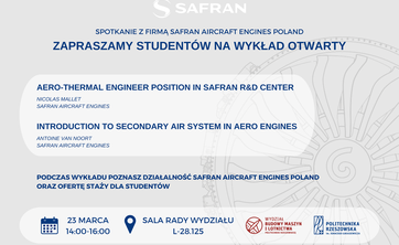 SAFRAN AIRCRAFT ENGINES WYKŁAD OTWARTY